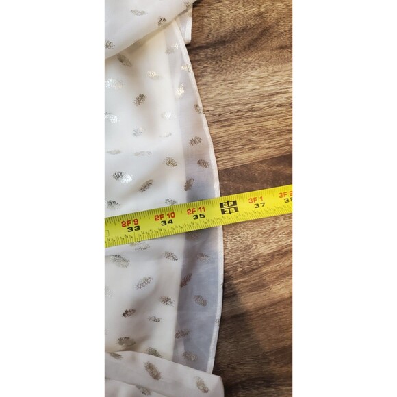 By & By Women's Medium Cream & Gold Dress Cutout Back Removable Waist Tie - Picture 10 of 10